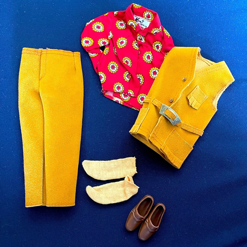 Vintage Original Ken Doll Clothes "The Suede Scene" #1439 1970's